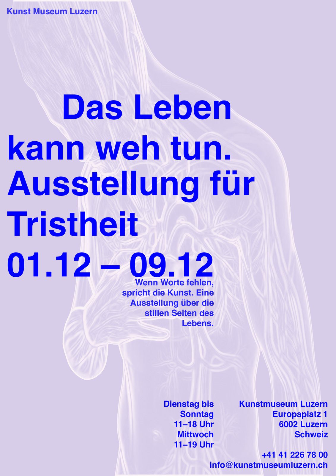 Poster «Das Leben kann weh tun» für das Kunstmuseum Luzern